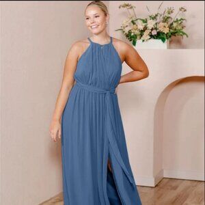 Eliza Chiffon Faux Wrap Dress